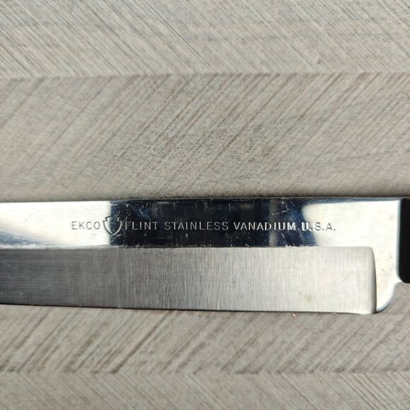 Ekco Flint Stainless Vanadium Carving Slicing Knife With Wood Handle - Picture 3 of 7